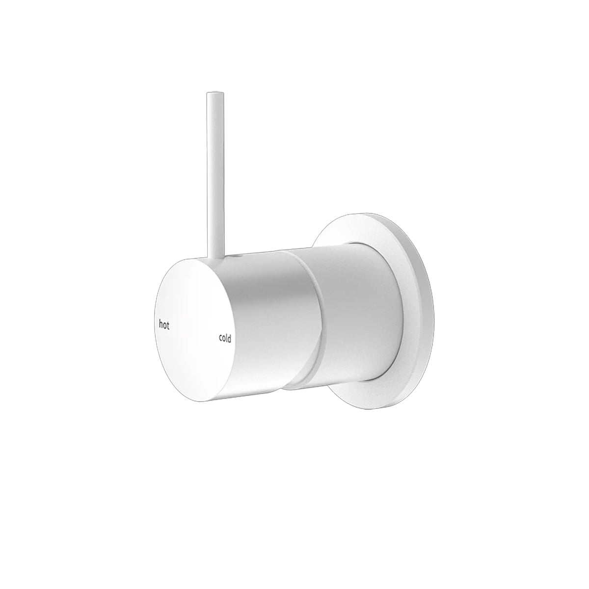 Mecca Shower Mixer 60mm Handle Up Plate Matte White