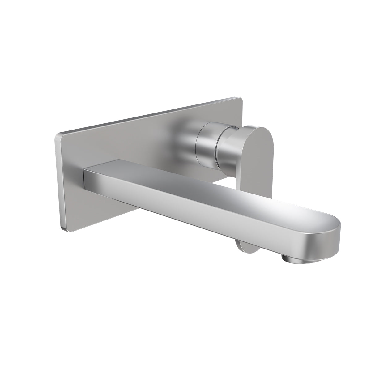 Ecco Wall Basin/Bath Mixer Brushed Nickel