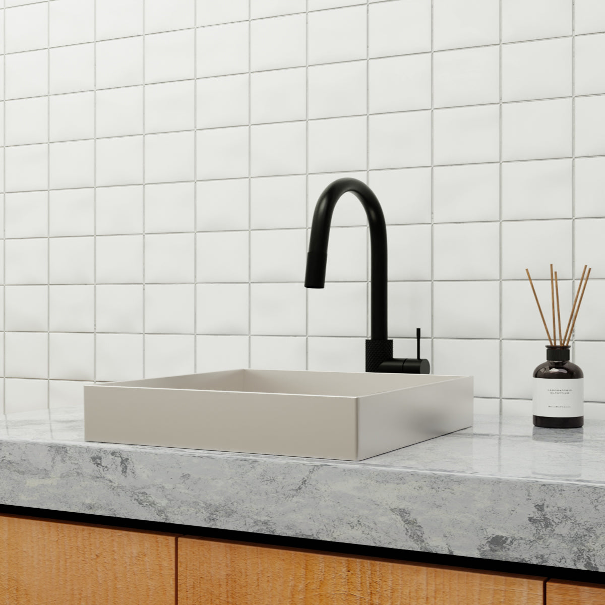 Opal Rectangle Stainless Steel Basin Brushed Nickel