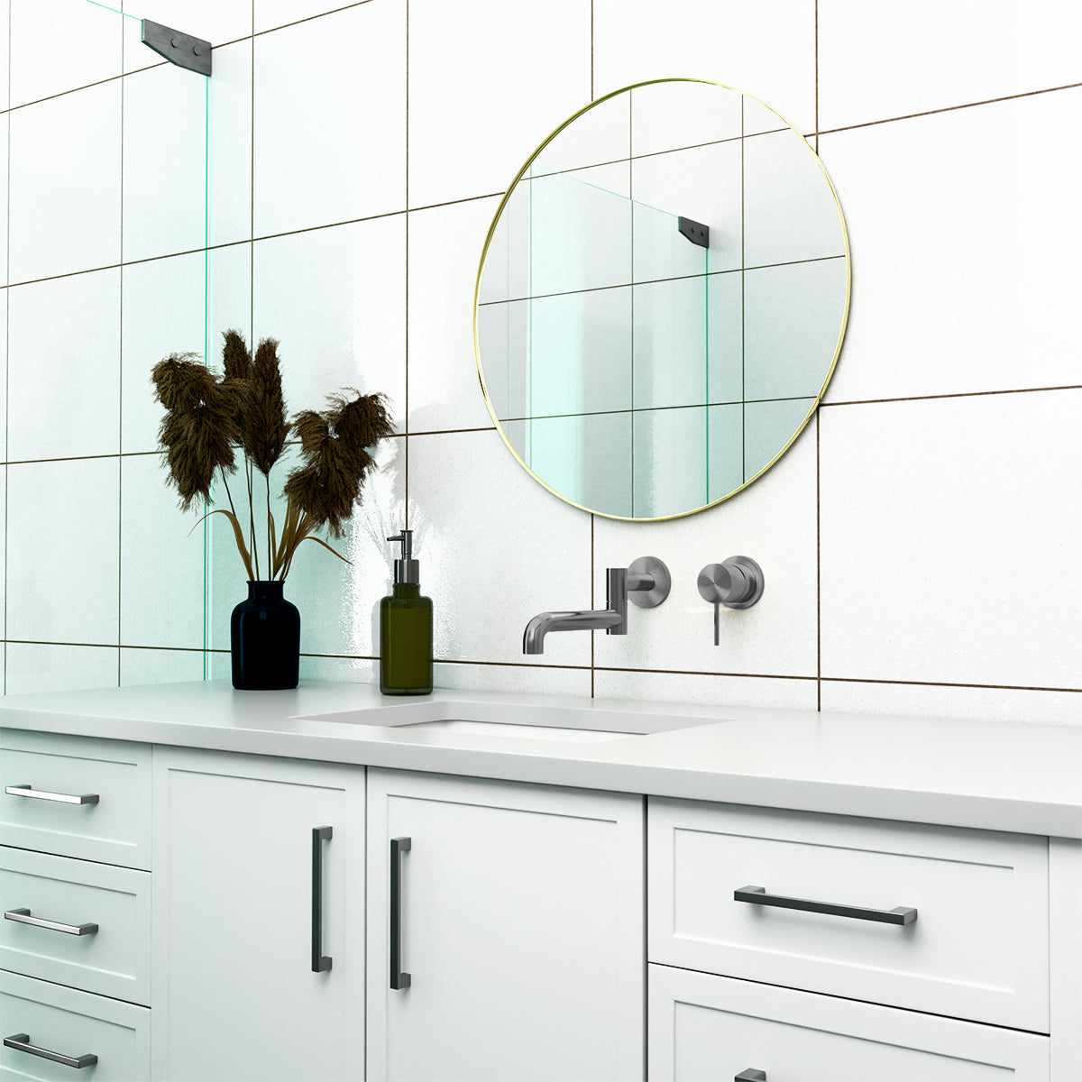 Mecca Shower Mixer 60mm Plate Gun Metal