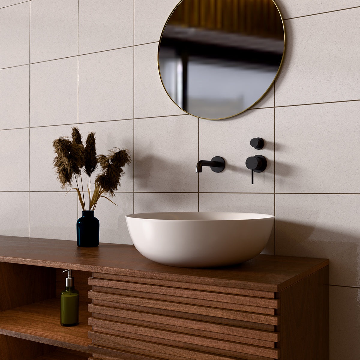 Mecca Shower Mixer With Divertor Separate Back Plate Matte Black