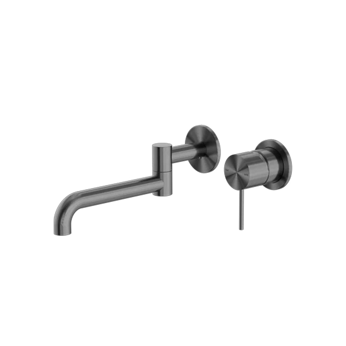 Mecca Wall Basin/Bath Mixer Swivel Spout 225mm Gun Metal