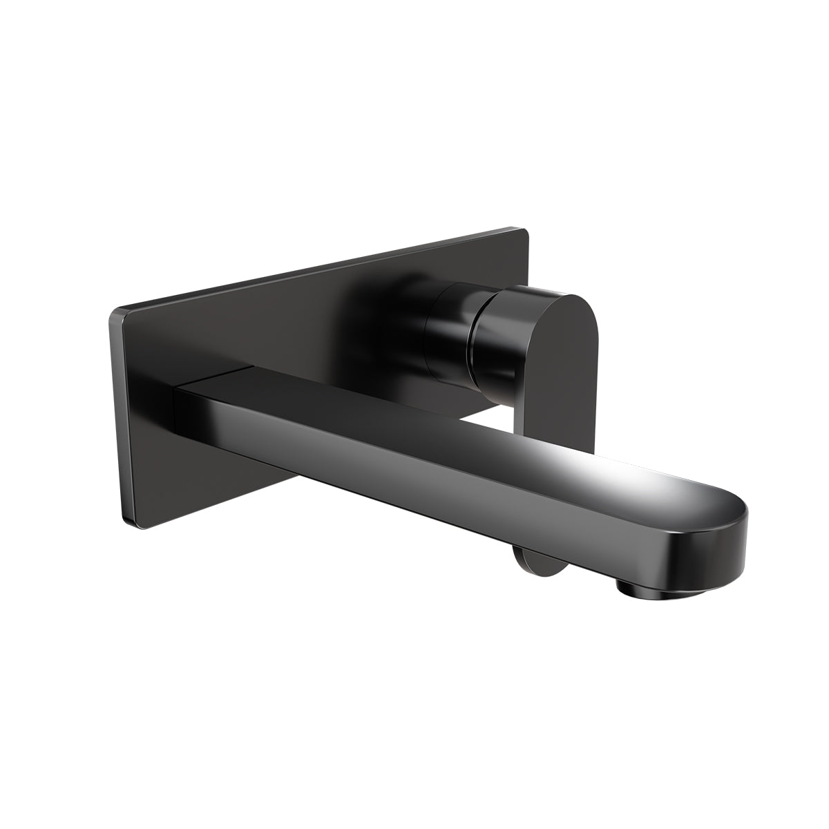 Ecco Wall Basin/Bath Mixer Matte Black