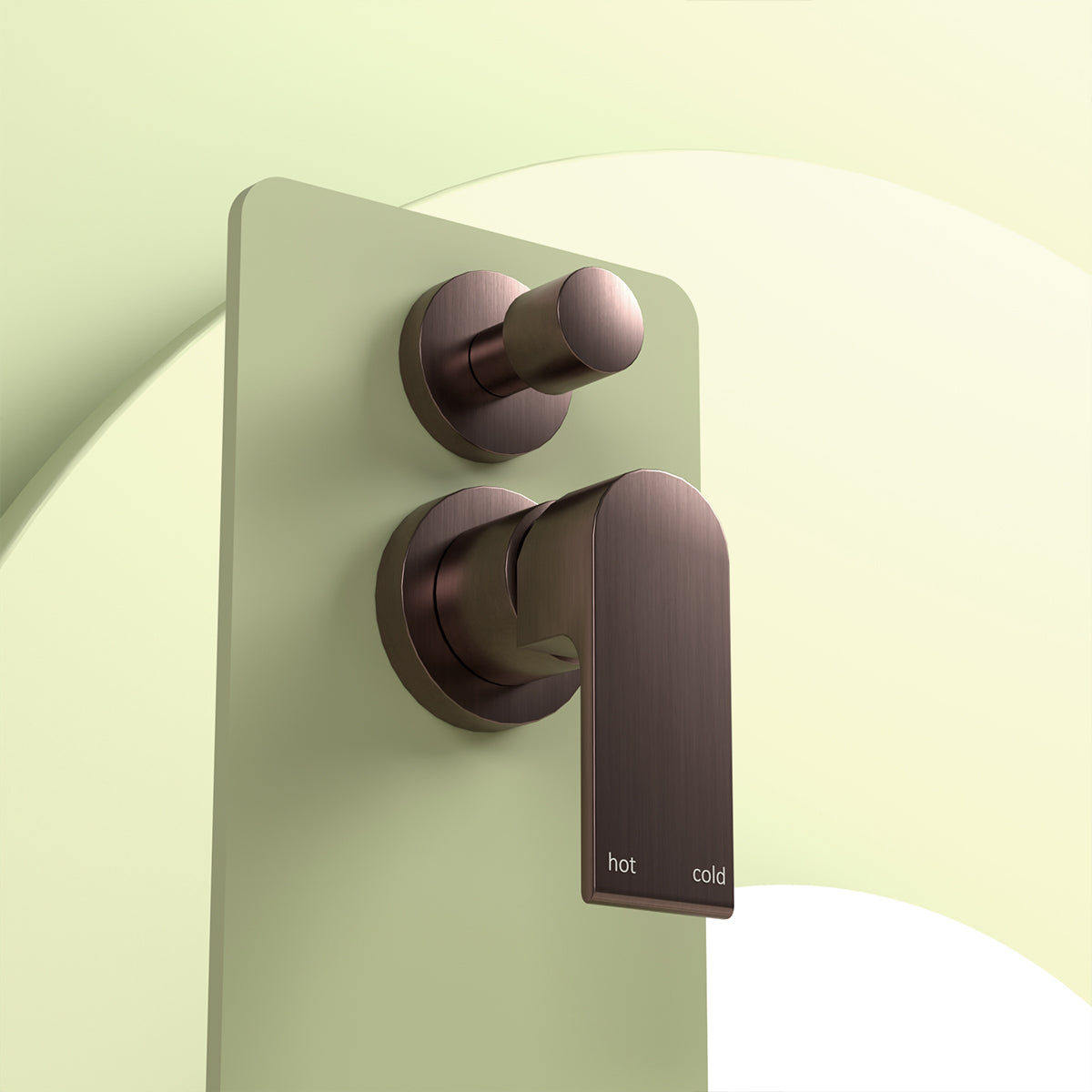 Bianca Shower Mixer With Divertor Separate Back Plate Brushed Bronze