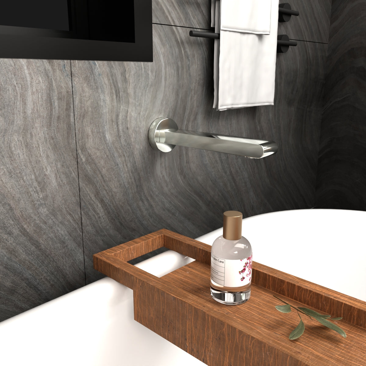 Bianca Fixed Bath Spout Only 200mm Chrome