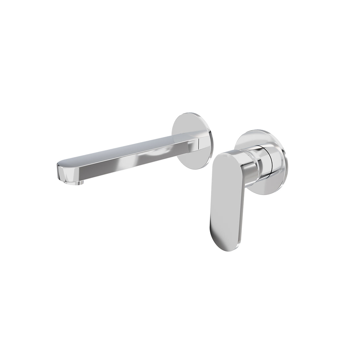 Ecco Wall Basin/Bath Mixer Separate Back Plate Chrome