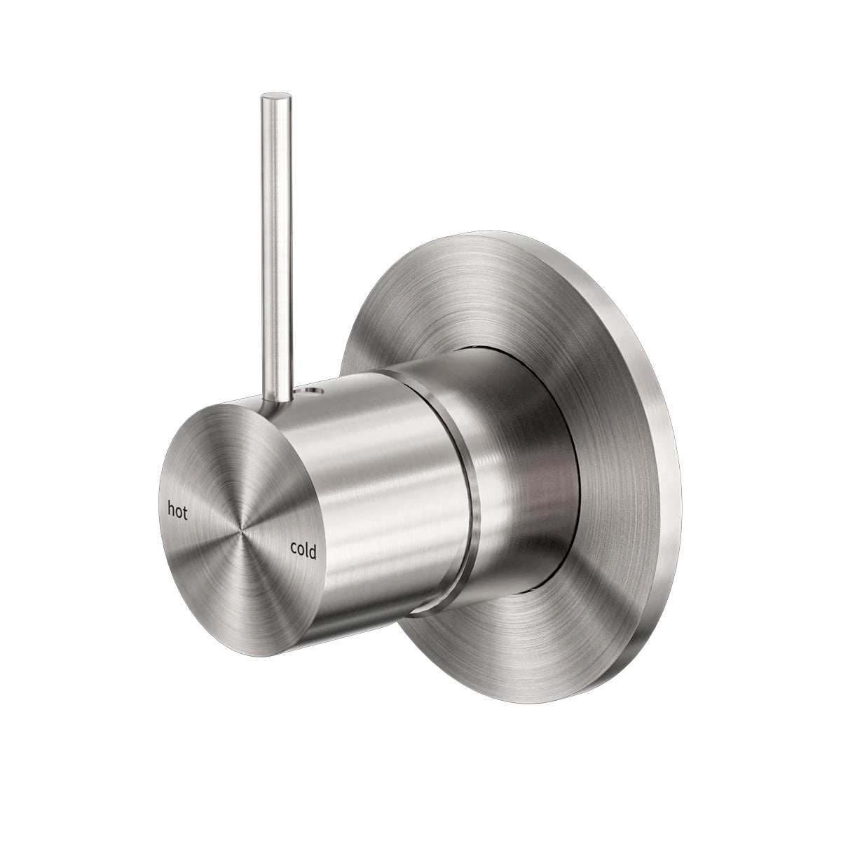 Mecca Shower Mixer Handle Up 80mm Plate Brushed Nickel