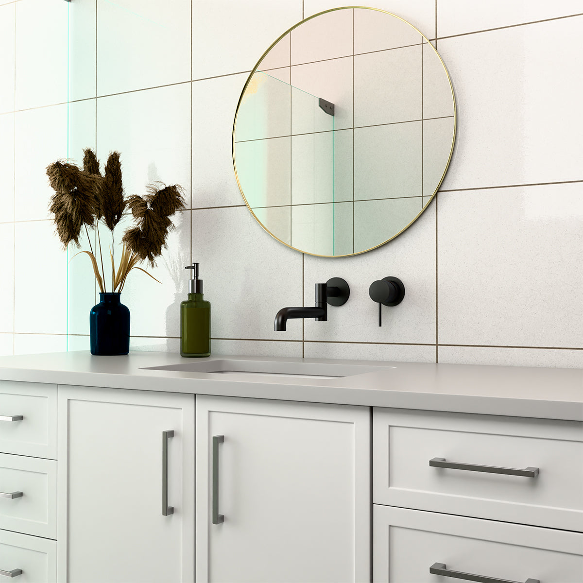 Mecca Shower Mixer 60mm Plate Matte Black