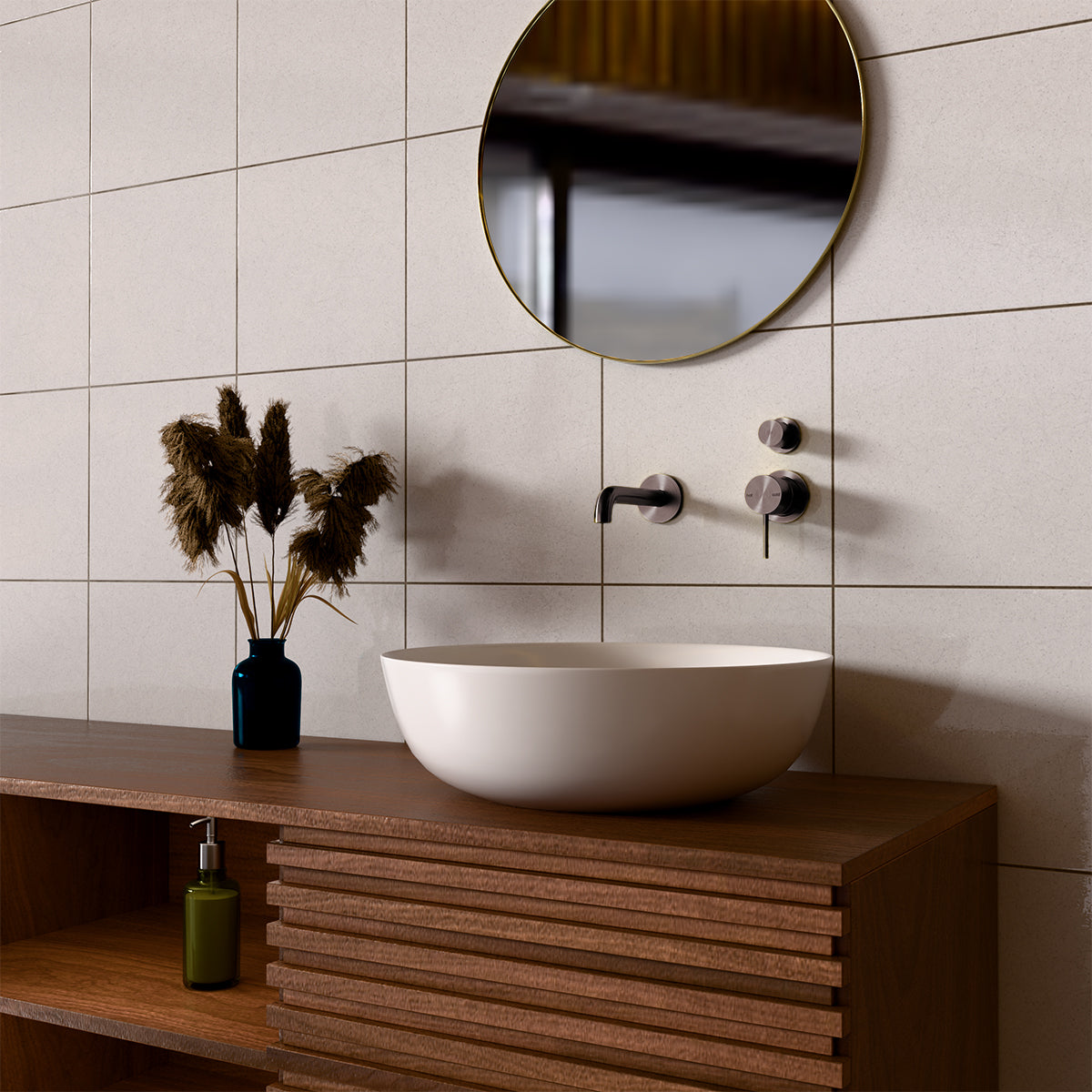 Mecca Shower Mixer With Divertor Separate Back Plate Brushed Bronze