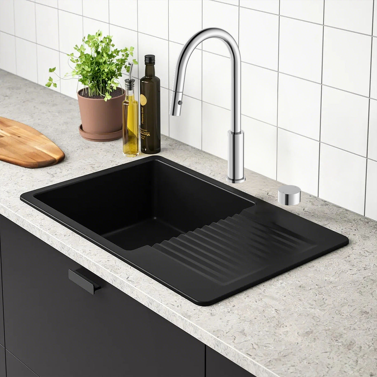 Kara Progressive Pull Out Kitchen Set Chrome