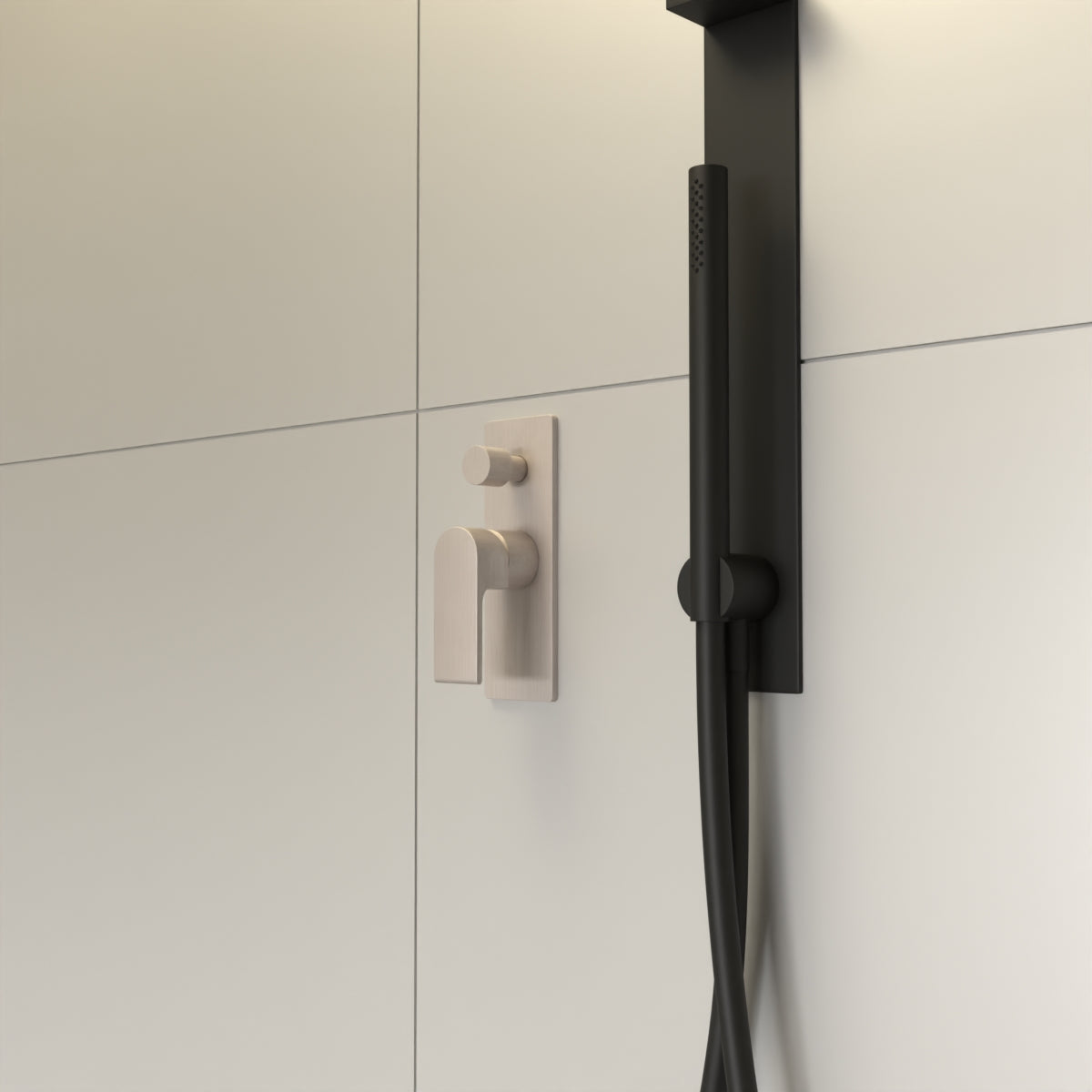 Bianca Shower Mixer With Divertor Brushed Nickel