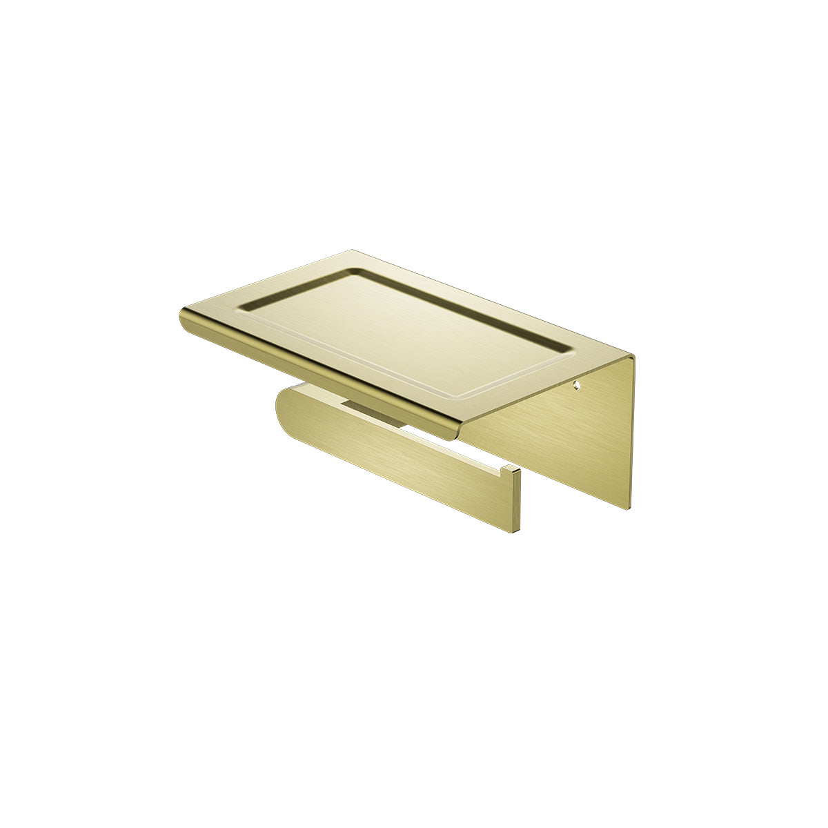Bianca Toilet Roll Holder With Phone Holder Brushed Gold