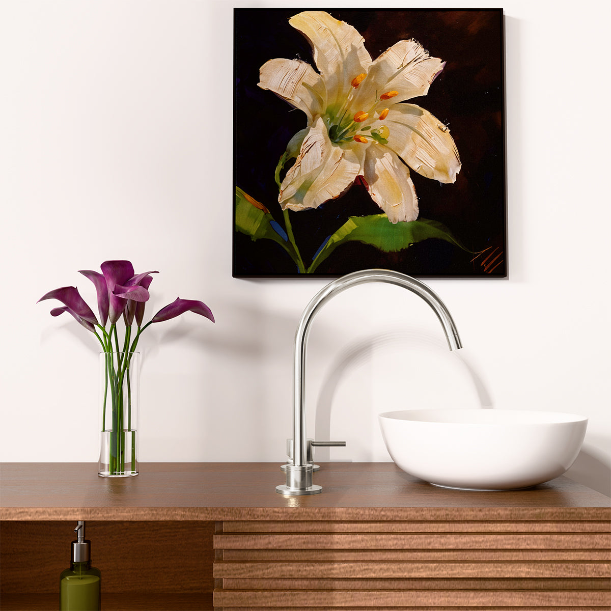 Mecca Hob Basin Mixer Round Swivel Spout Brushed Nickel