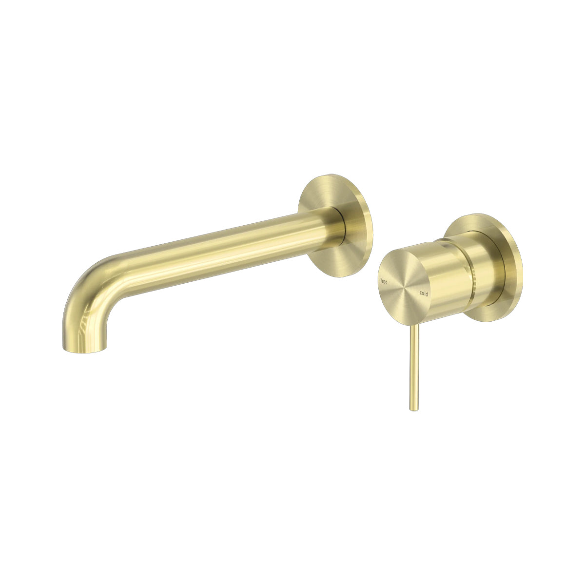 Mecca Wall Basin/Bath Mixer Separate Back Plate 160mm Brushed Gold