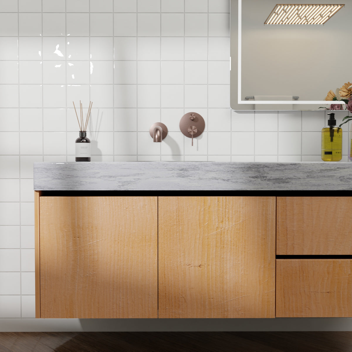 Opal Shower Mixer With Divertor Brushed Bronze