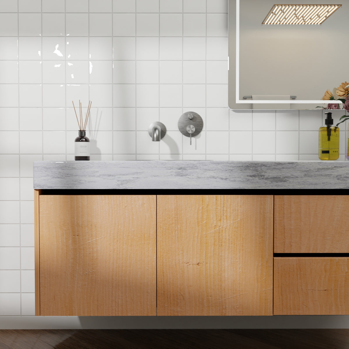 Opal Shower Mixer With Divertor Graphite