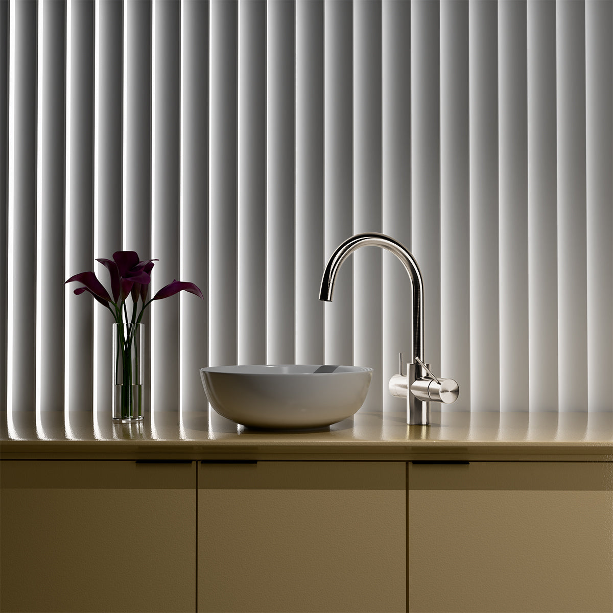 Mecca 3 Way Filtered Mixer Tap Brushed Nickel