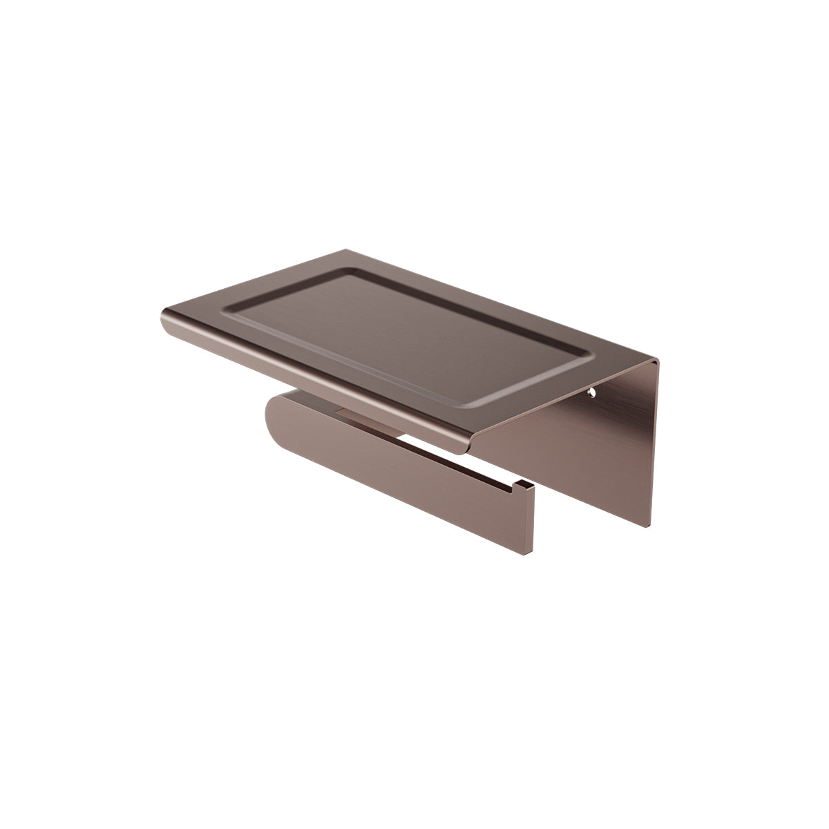Bianca Toilet Roll Holder With Phone Holder Brushed Bronze