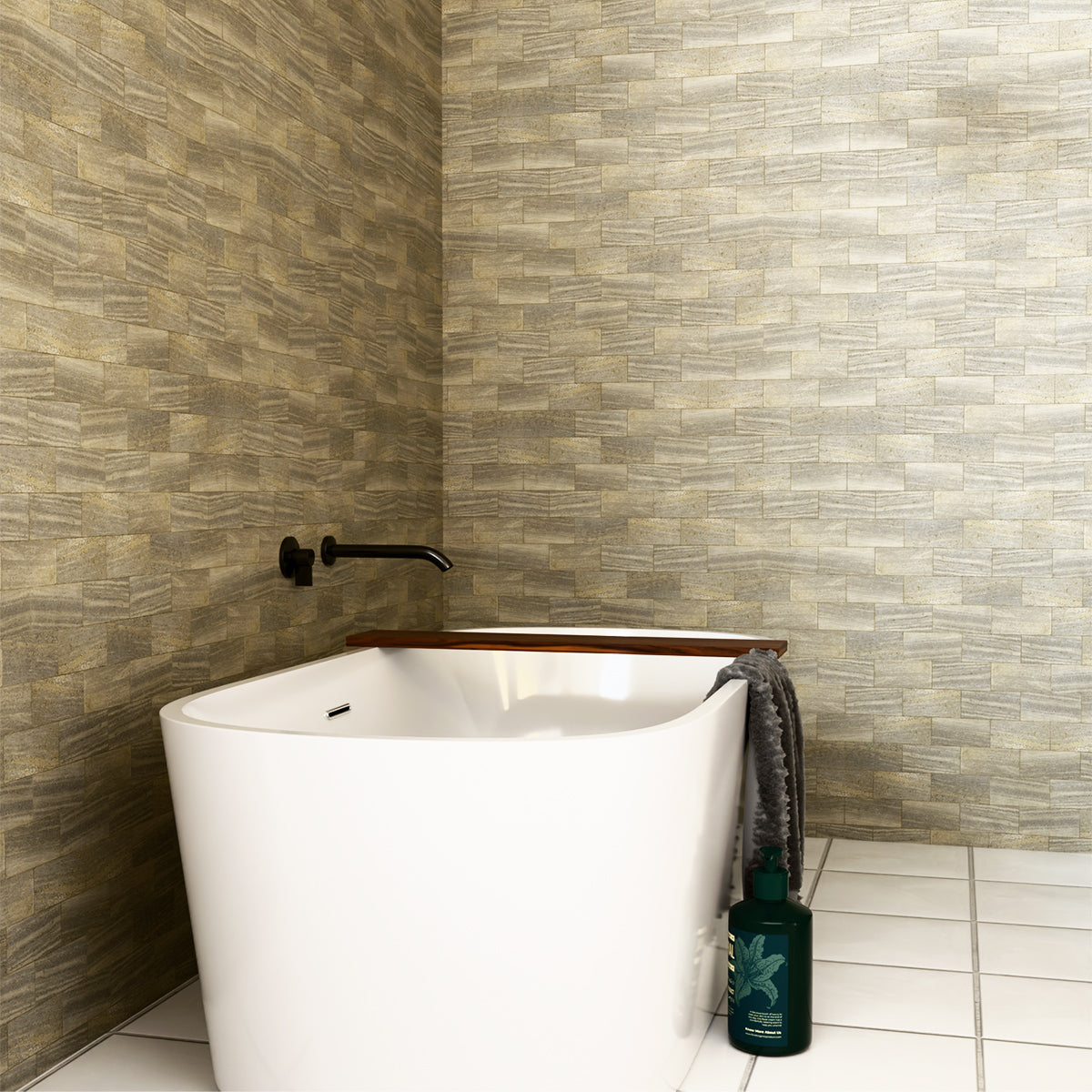 Components Wall Mount Bath Spout - Matte Black