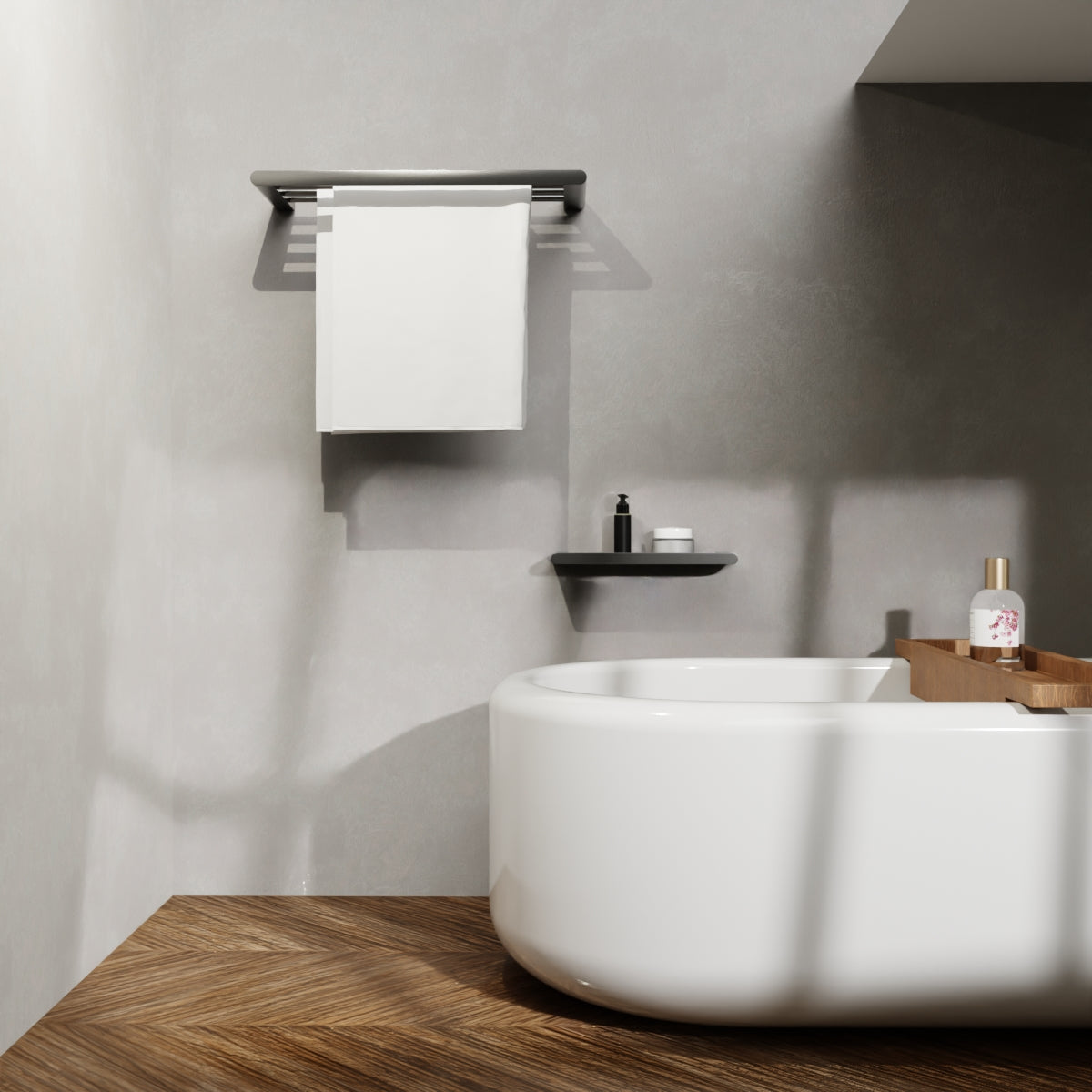 Bianca Metal Shower Shelf Gun Metal