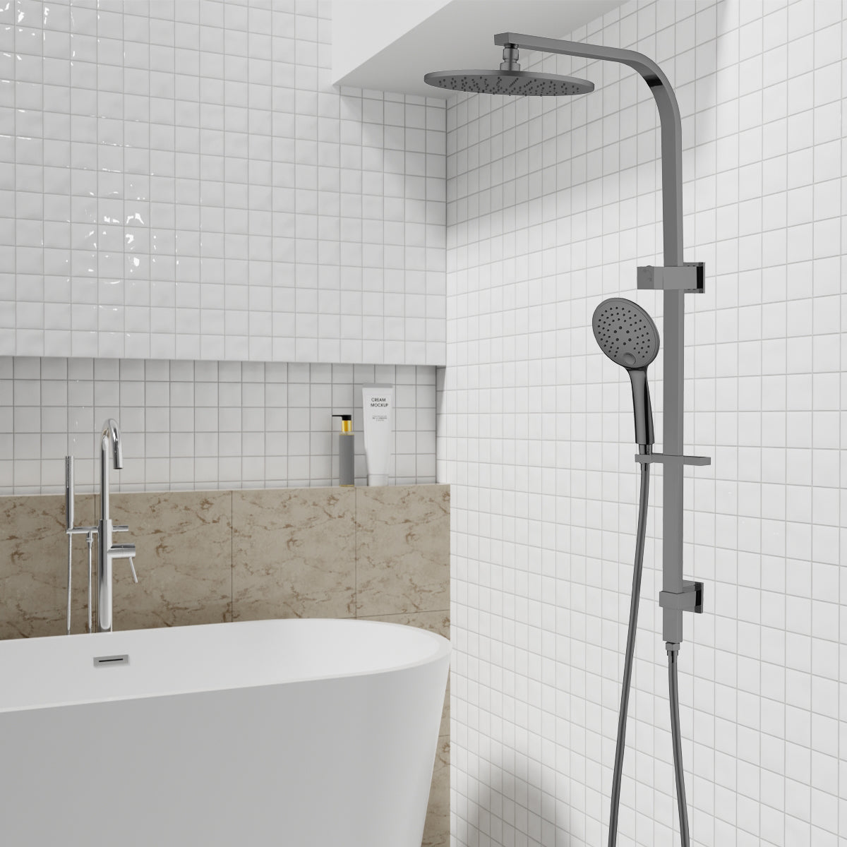 BIANCA TWIN SHOWER GUN METAL