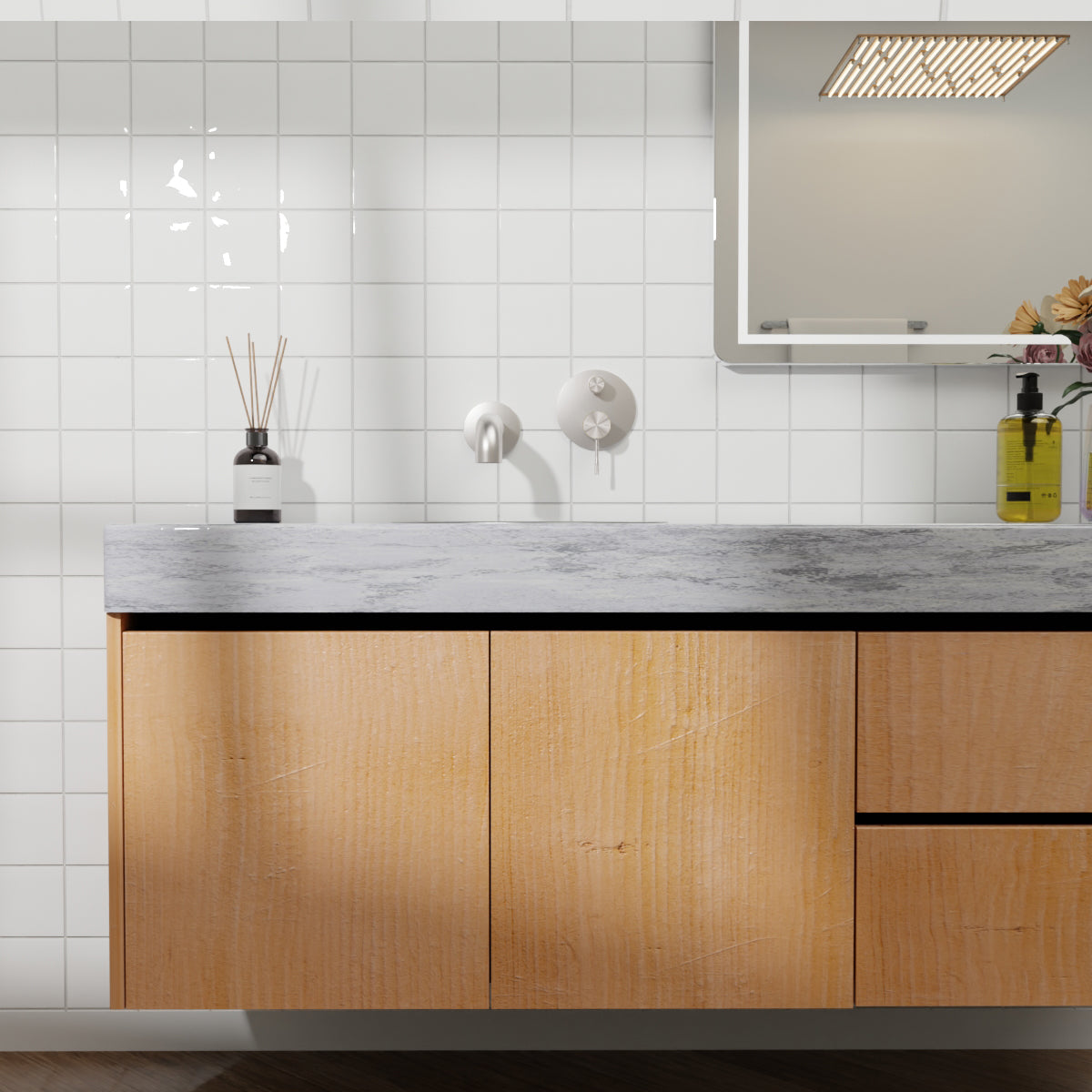 Opal Shower Mixer With Divertor Brushed Nickel