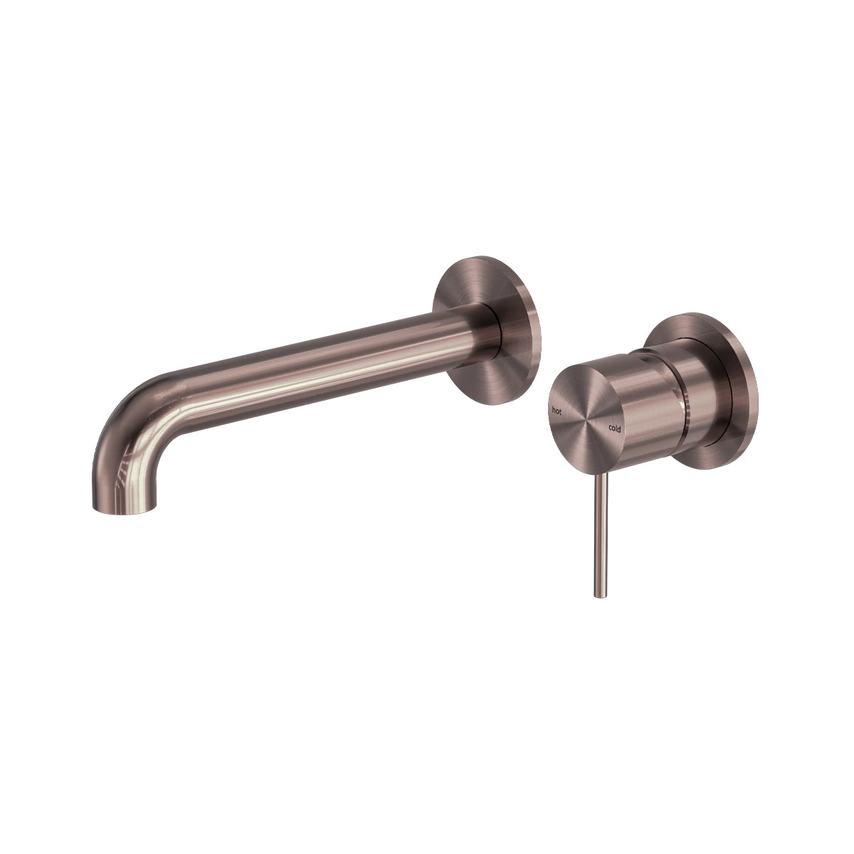 Mecca Wall Basin/Bath Mixer Separate Back Plate 230mm Brushed Bronze