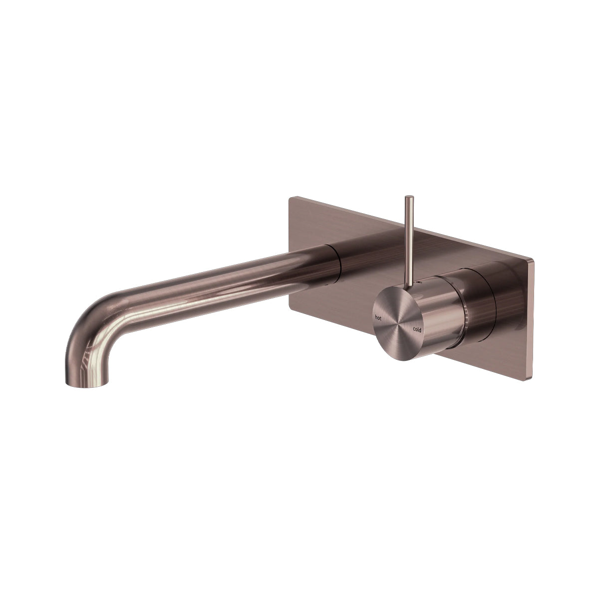 Mecca Wall Basin/bath Mixer Handle Up 230mm Brushed Bronze