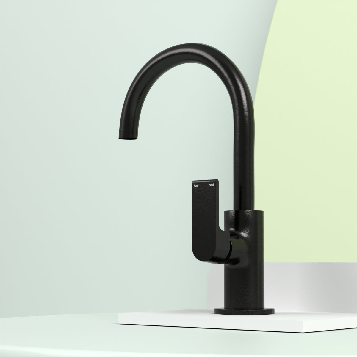 Bianca Kitchen Mixer Gooseneck Spout Matte Black