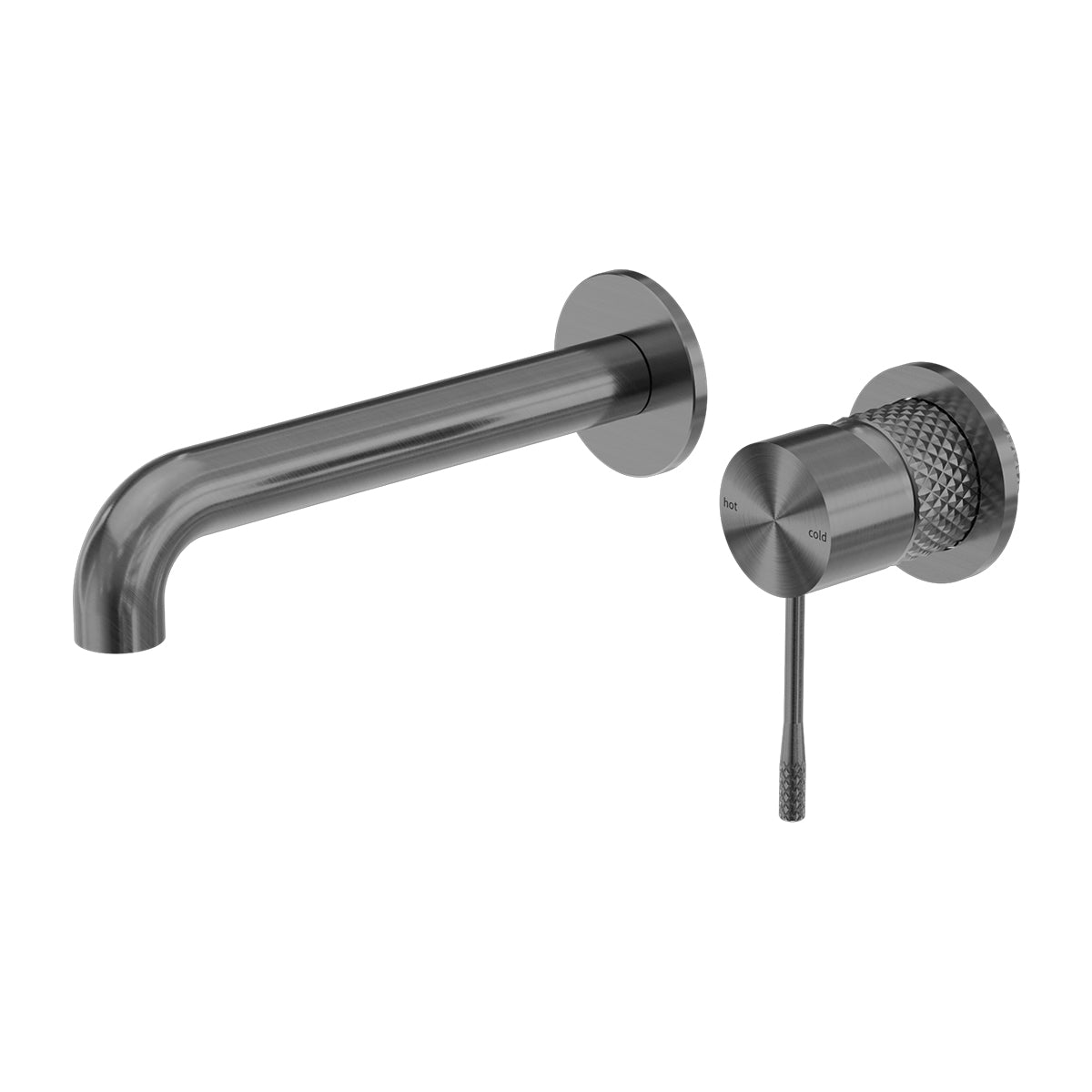 Opal Wall Basin/Bath Mixer Separate Back Plate 185mm Graphite