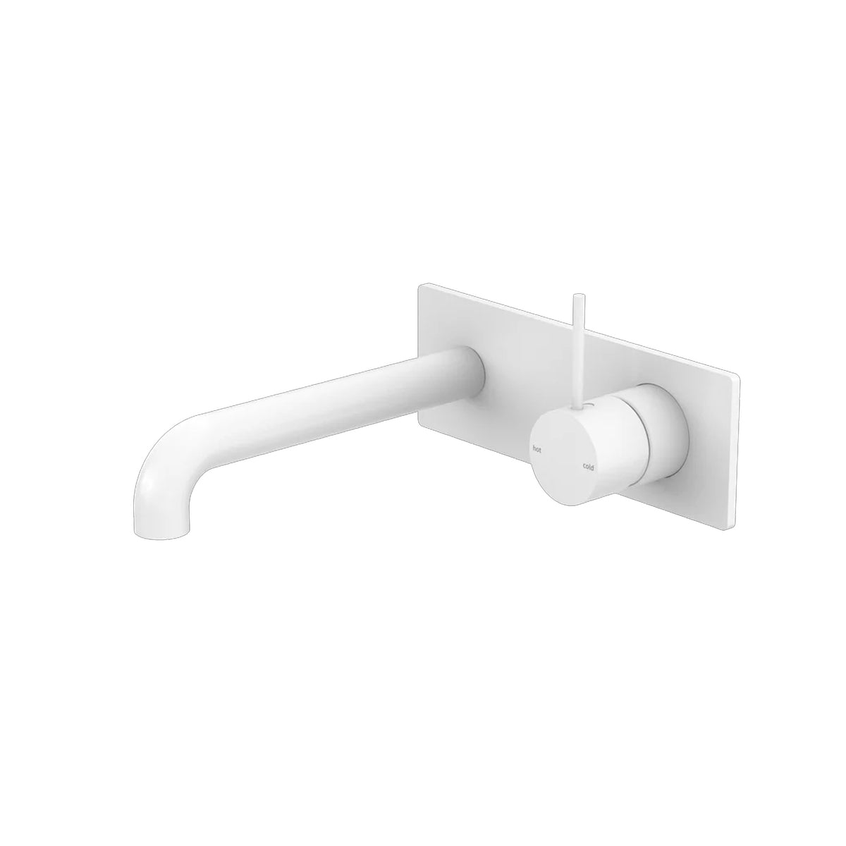 Mecca Wall Basin/Bath Mixer Handle Up 120mm Matte White