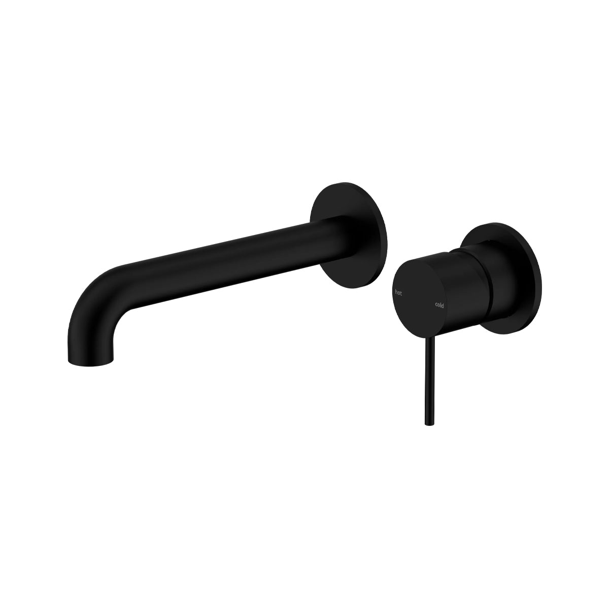 Mecca Wall Basin/Bath Mixer Separate Back Plate 160mm Matte Black