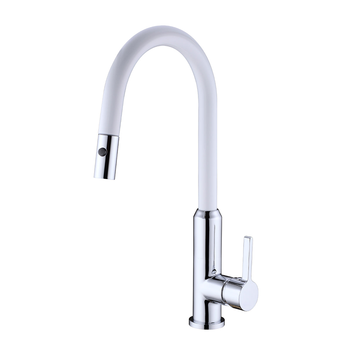 Pearl Pull Out Sink Mixer With Vegie Spray Function Chrome White