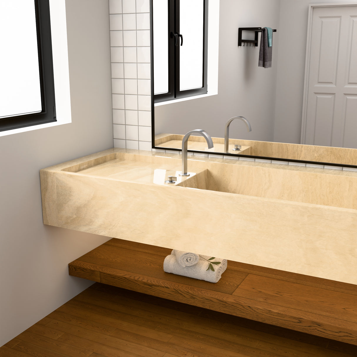 Components Basin Spout - Ribbon Polished Chrome