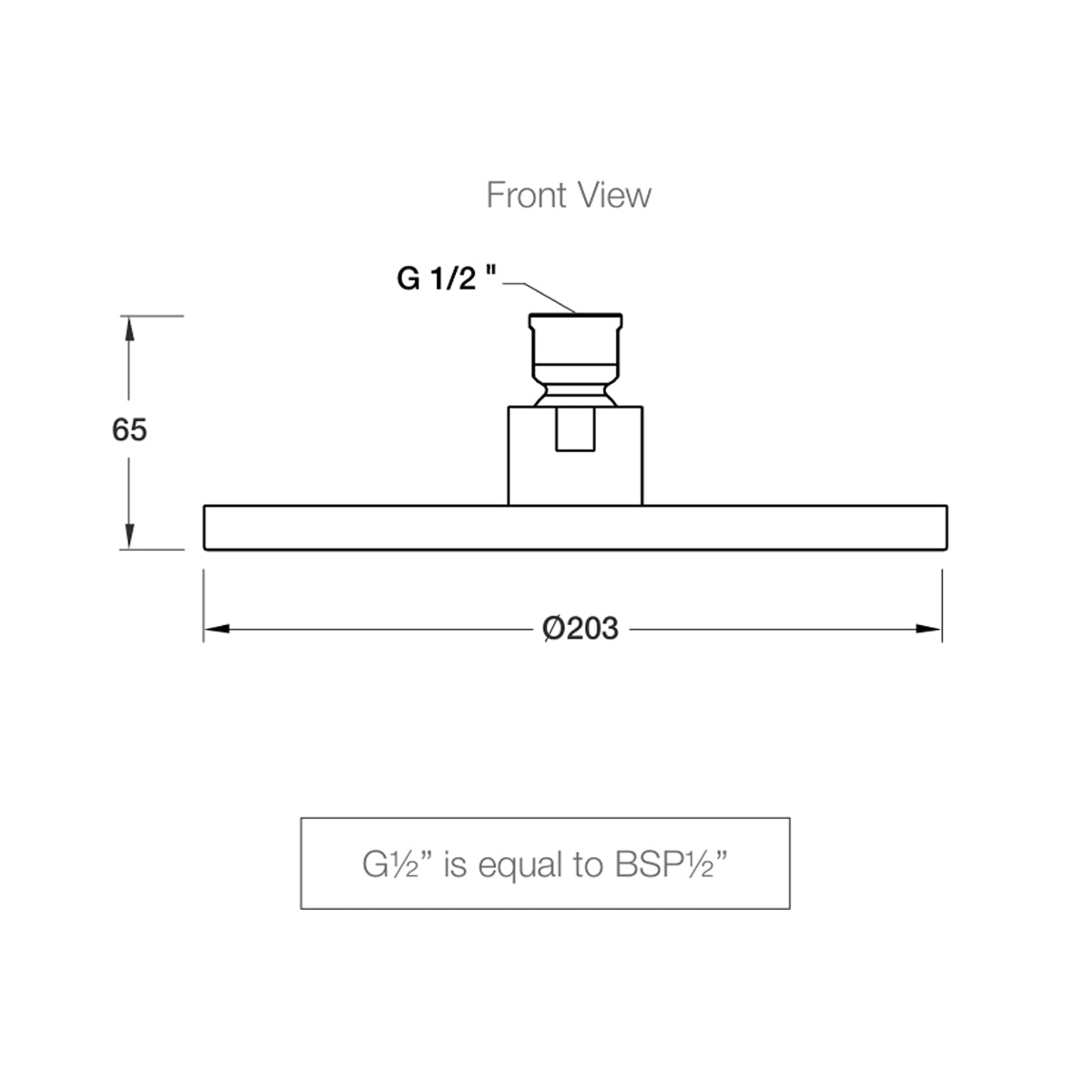 200mm Round Shower Head Polished Chrome 18358A-CP