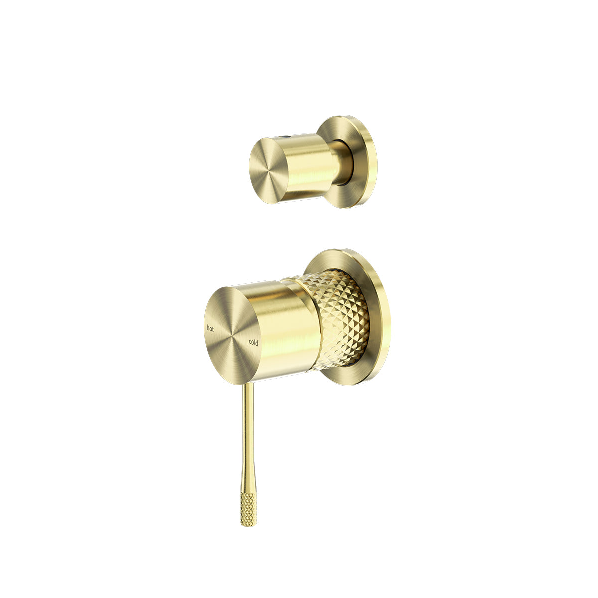Opal Shower Mixer With Divertor Separate Plate Brushed Gold