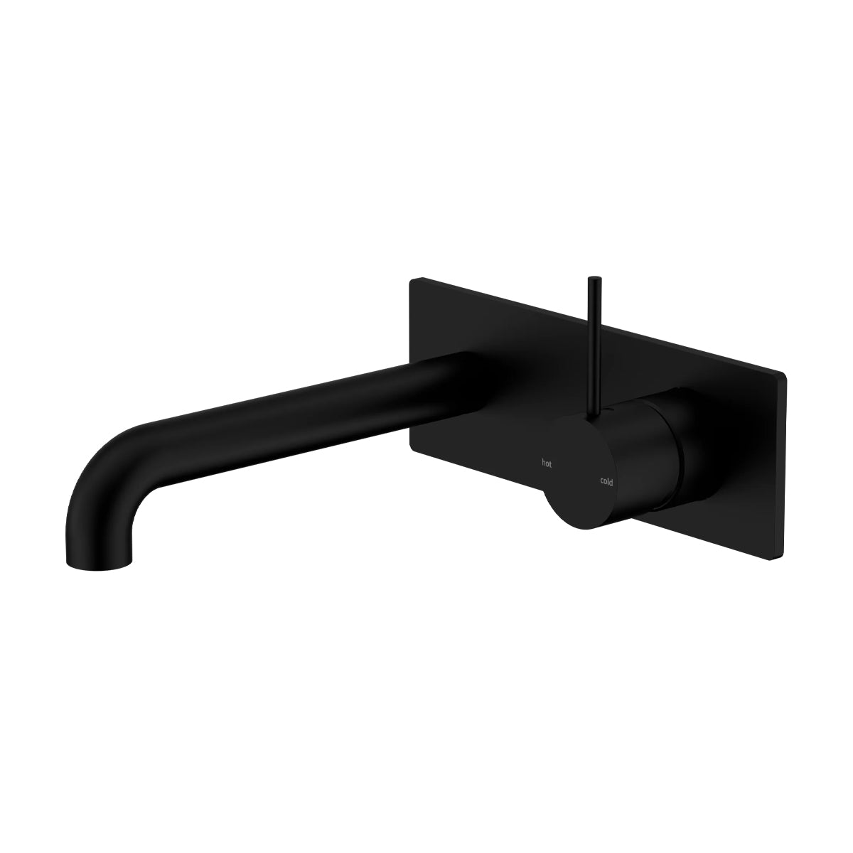 Mecca Wall Basin/Bath Mixer Handle Up 160mm Matte Black