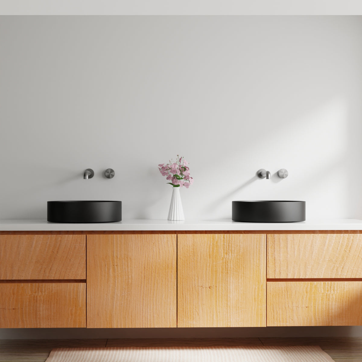 Kara Progressive Wall Basin/Bath Set 260mm Gun Metal