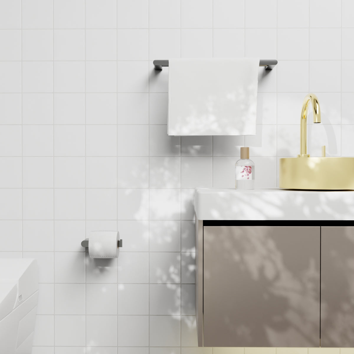 Bianca Toilet Roll Holder Gun Metal