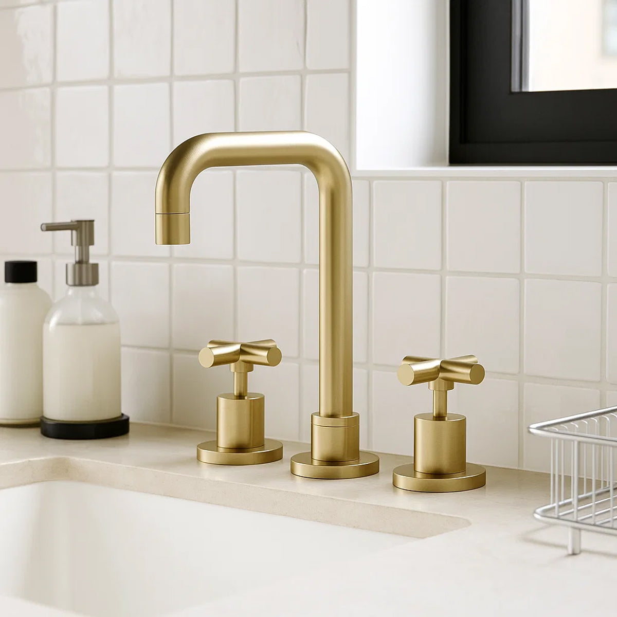 X Plus Basin Set Brushed Gold