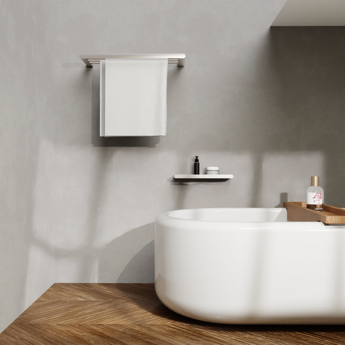 Bianca Metal Shower Shelf Brushed Nickel