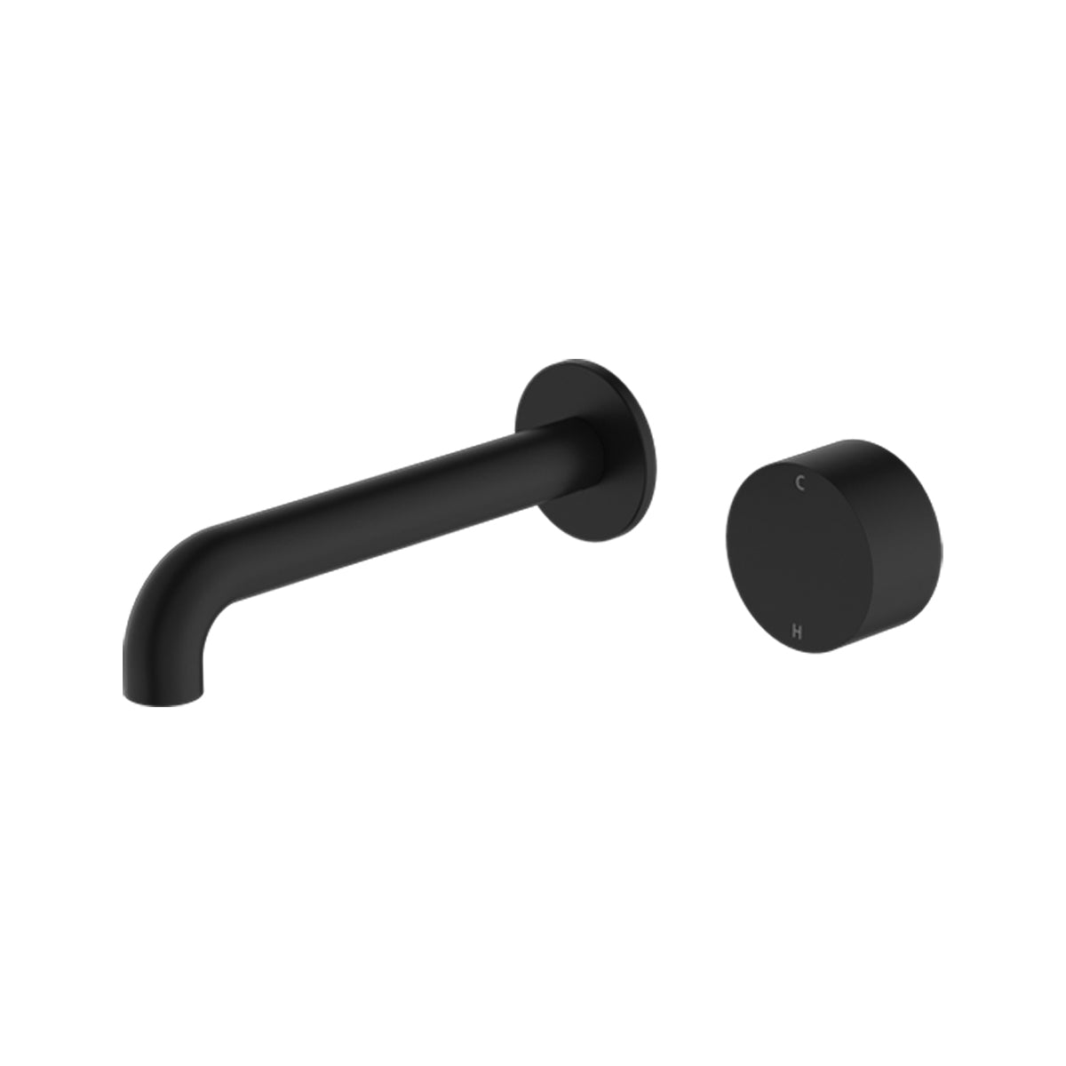 Kara Progressive Wall Basin/Bath Set 260mm Matte Black