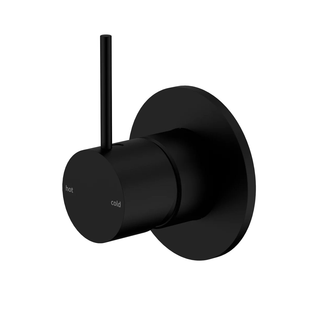 Mecca Shower Mixer Handle Up 80mm Plate Matte Black