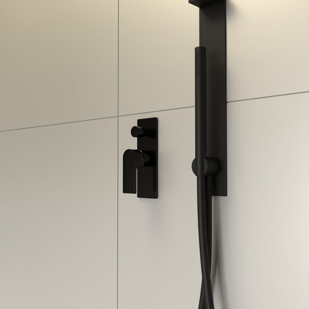 Bianca Shower Mixer With Divertor Matte Black