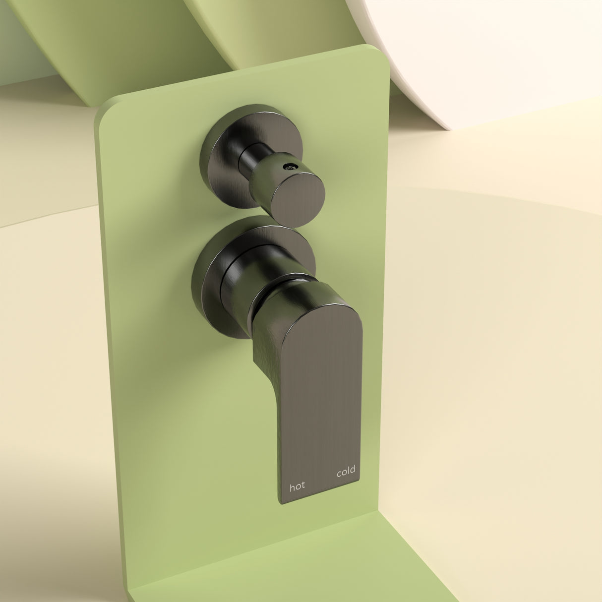 Bianca Shower Mixer With Divertor Separate Back Plate Gun Metal