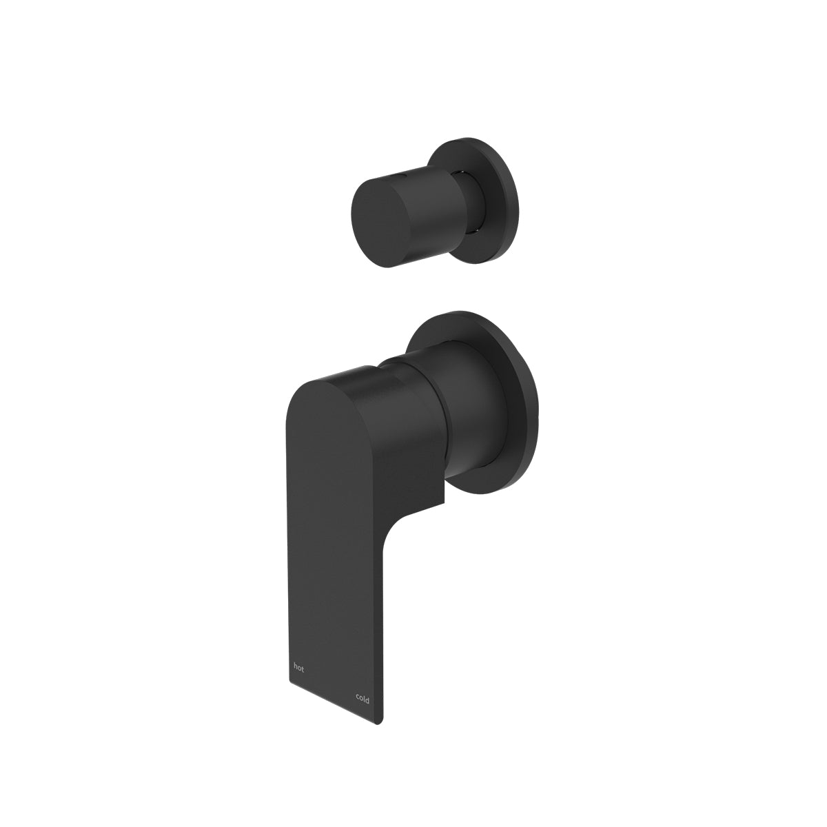Bianca Shower Mixer With Divertor Separate Plate Matte Black