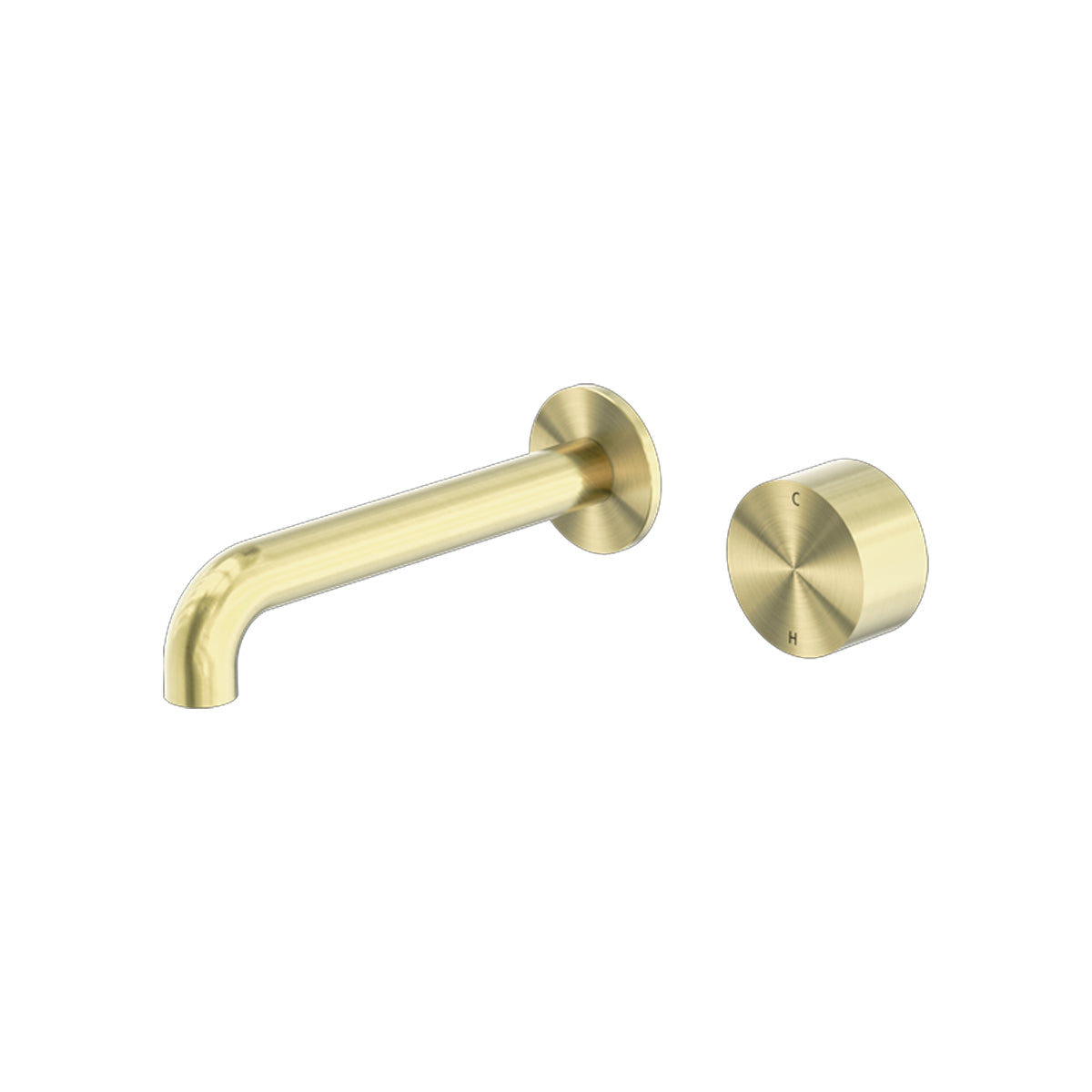 Kara Progressive Wall Basin/Bath Set 260mm Brushed Gold