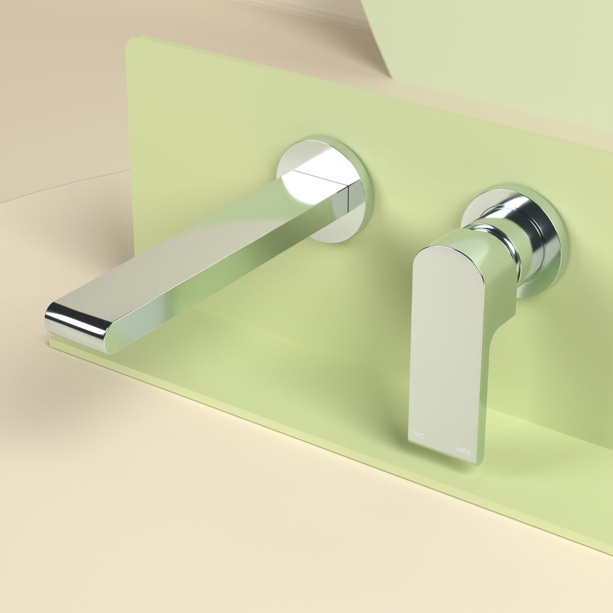 Bianca Wall Basin/Bath Mixer Separate Back Plate 187mm Chrome