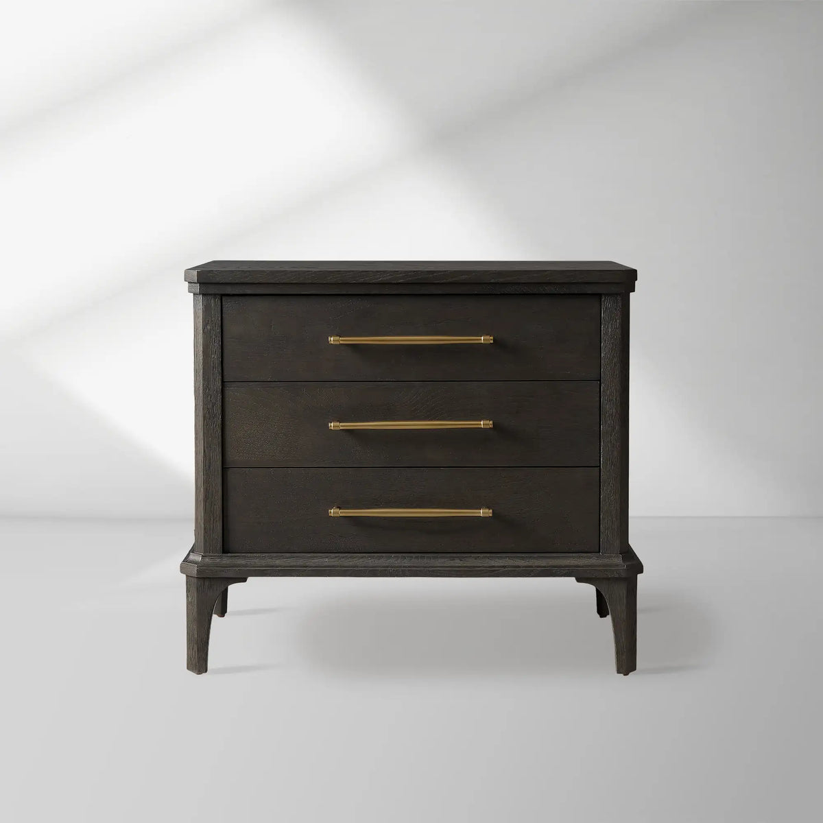 St. Martin Wood Closed Nightstand Oak Bedside table with Soft-Close Drawers