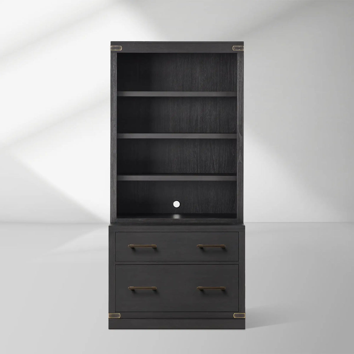 Tremont Modular Wood Bookcase Mid-Century Tall Cabinets
